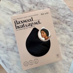 KITSCH Eco-Friendly Flaxseed Heat Cap Set for Deep Conditioning Hair BLACK